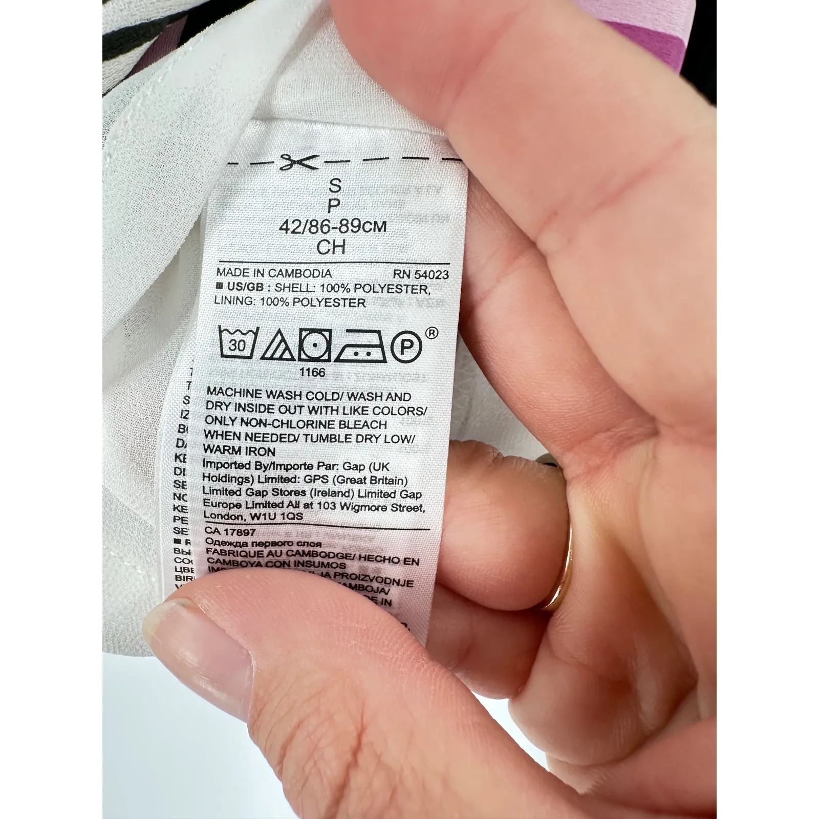 NWT Banana Republic Women's Striped Racerback Blouse Size S Pink‎ Black White - Image 9