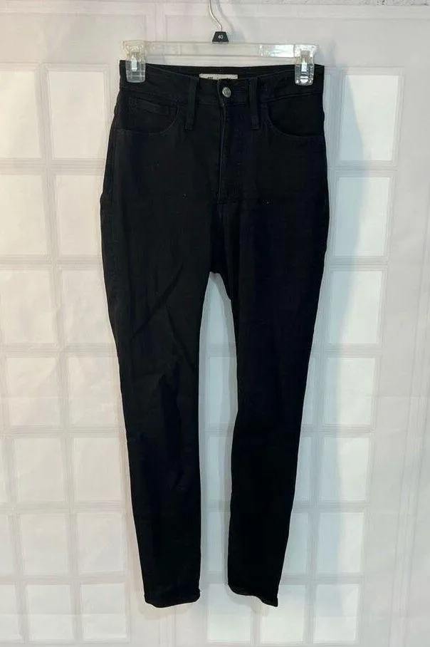 Madewell  10" High-Rise Skinny curvy roadtripper Jeans in Black Frost size 25 - Image 3