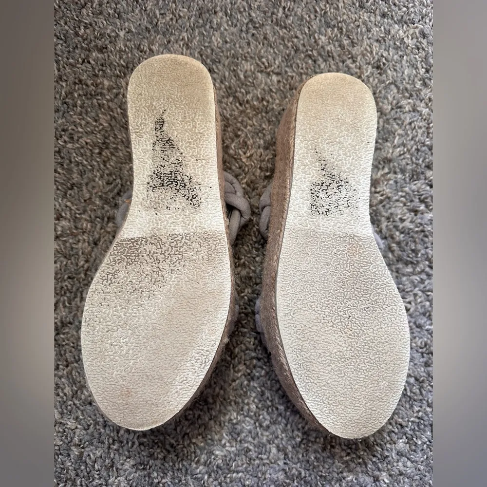 Sbicca Braided Gray/Lilac Espadrille Platform Sandal Size 7.5 - Image 7