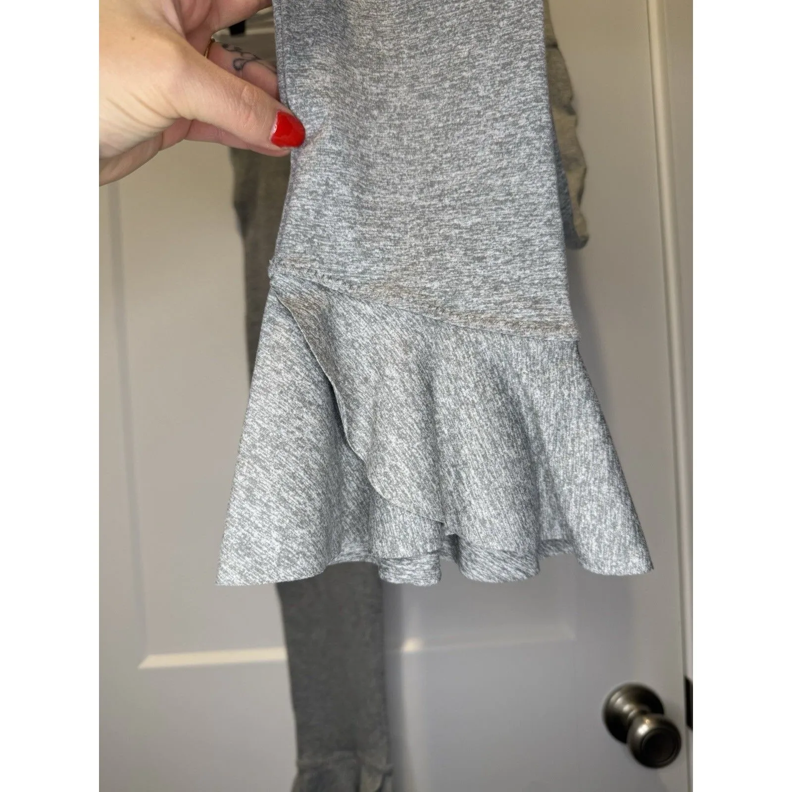 Free People Movement Womens Gray Sanctuary Yoga Flared Bell Feminine Leggings S - Image 3