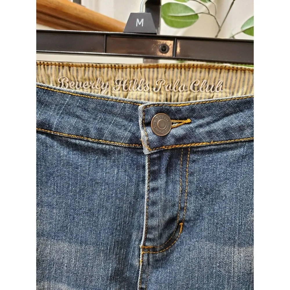 Beverly Hills Women's Denim Blue Cotton Mid Rise Straight Leg Jeans Pant Size 14 - Image 3