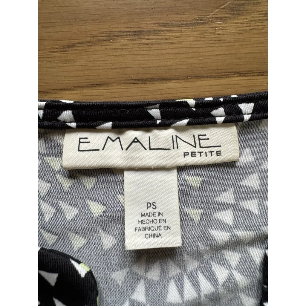 Emaline Petitie Women Size PS Blouse Stretch V Neck 3/4 Sleeve Office Teacher - Image 3