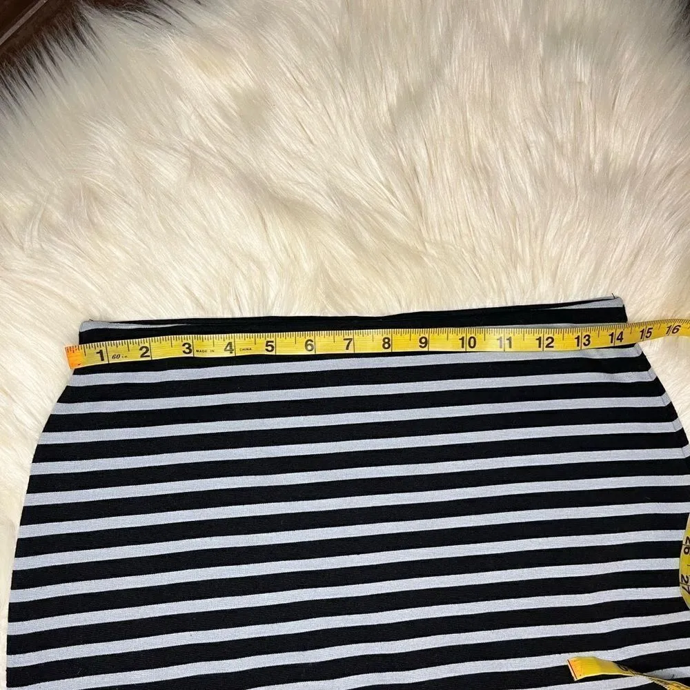 Loft grey/black striped skirt sz Small Petite - Image 4