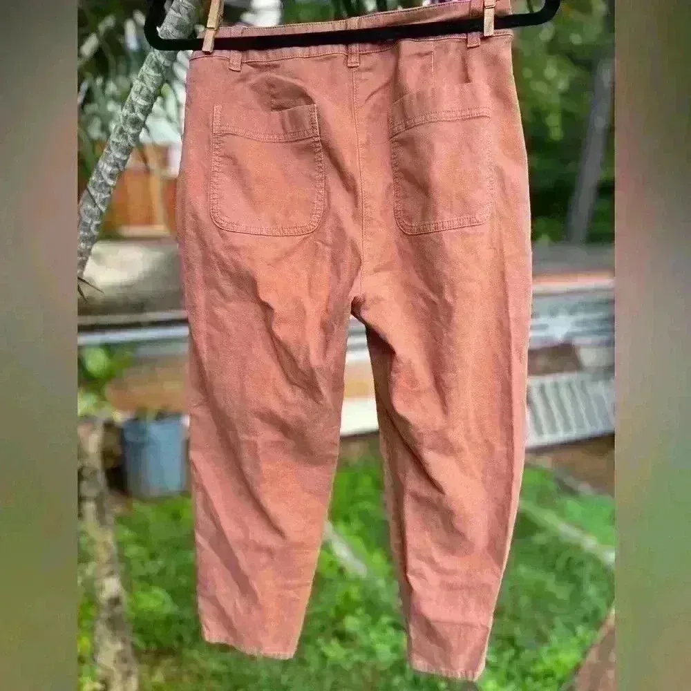 Eileen Fisher Organic Cotton Hemp Petite Pants Rust Fall Coastal Resort - Image 5