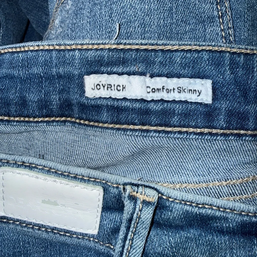 Dear John Women’s Sz 28 Joyrich Blue Comfort Skinny Jeans Side Detailing - Image 5
