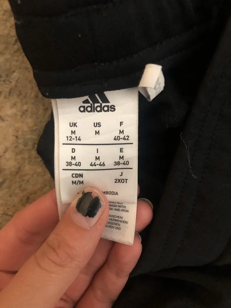 Adidas Pink/red Striped Joggers - Image 2