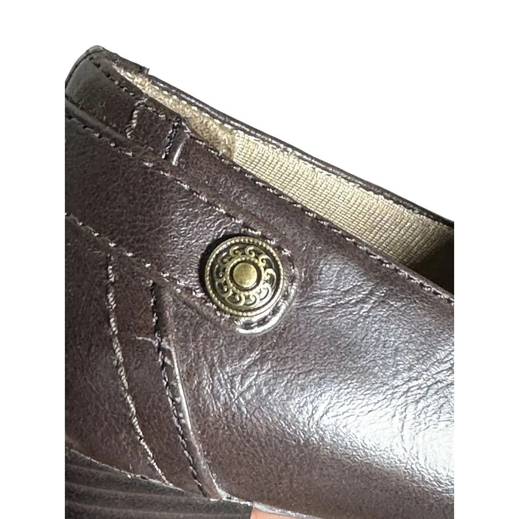 LifeStride Brown Leather Block Heel Pumps Soft System Comfort Scout shootie 6M Size 6 - Image 5