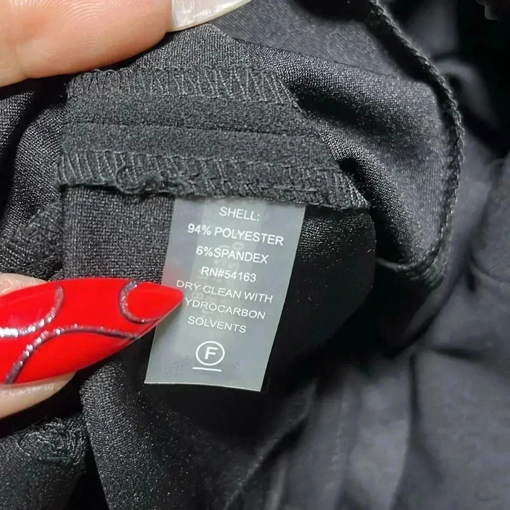 Calvin Klein Sheath Midi‎ Dress Flounce Sleeve Black & White Funeral Graduation - Image 5