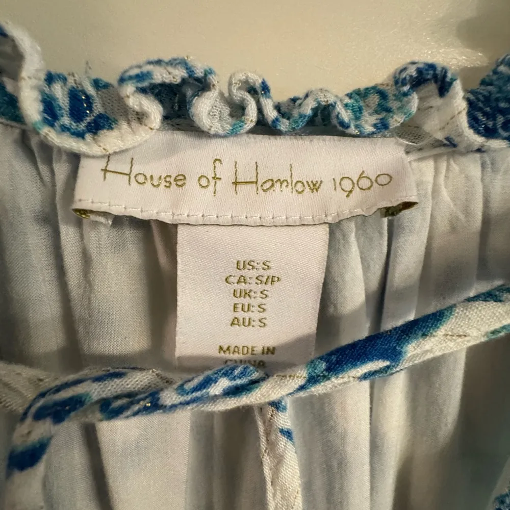 House of Harlow‎ 1960 Boho Floral Tiered Dress with Tassel Ties Size S - Image 4