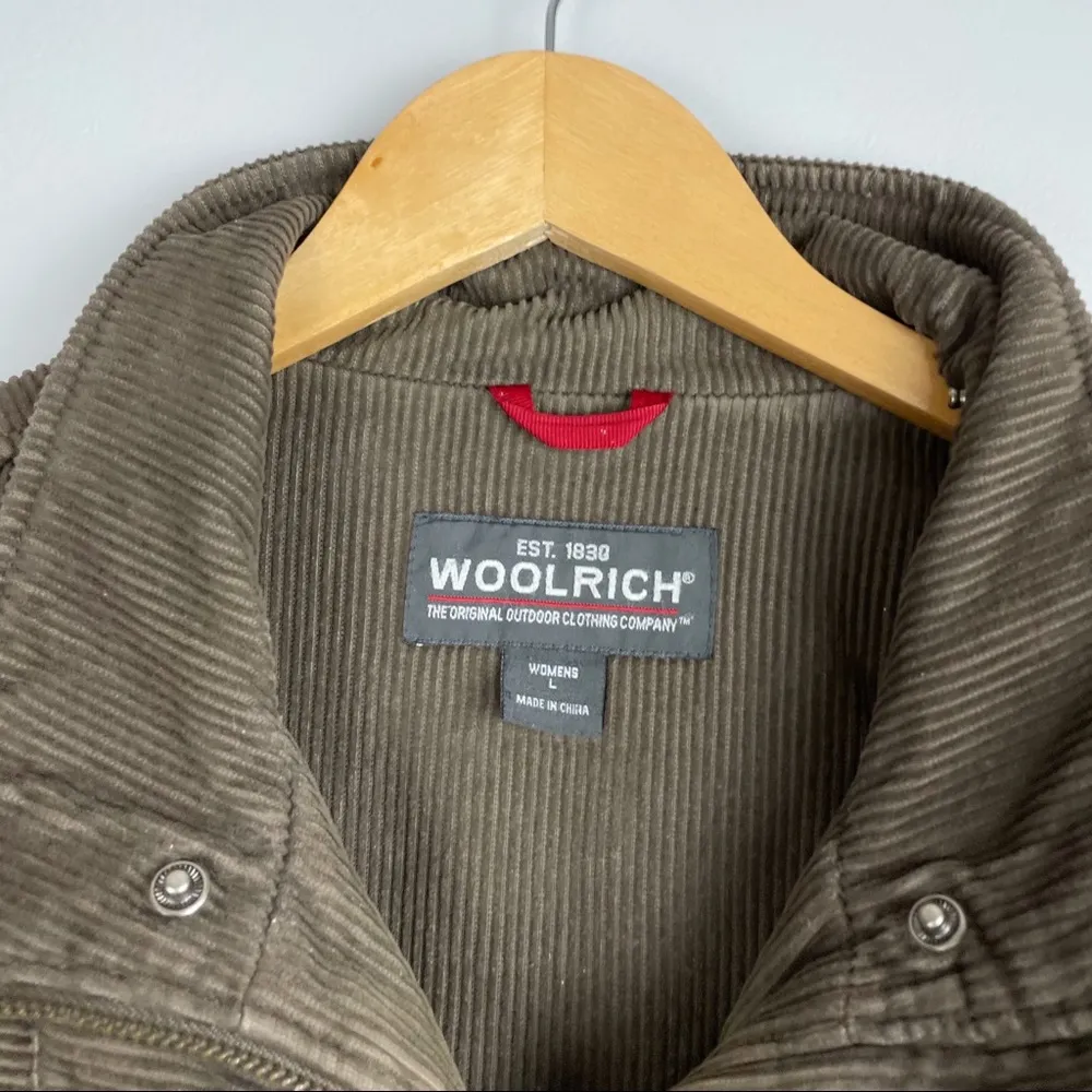 Woolrich Corduroy Faux Fur Collar Jacket Coat - Image 8