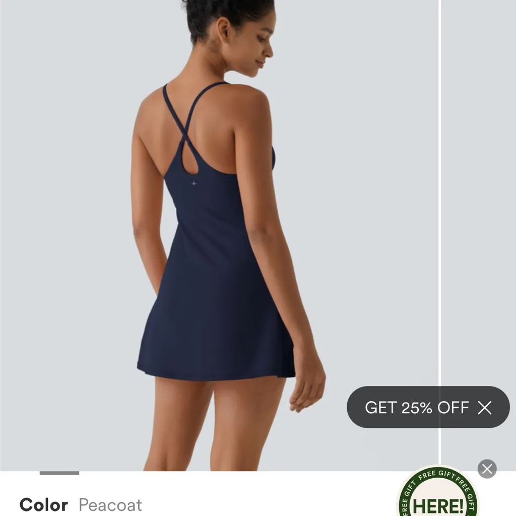 Halara Softlyzero™ Plush Backless Active Dress-Easy Peezy Edition Medium - Image 2