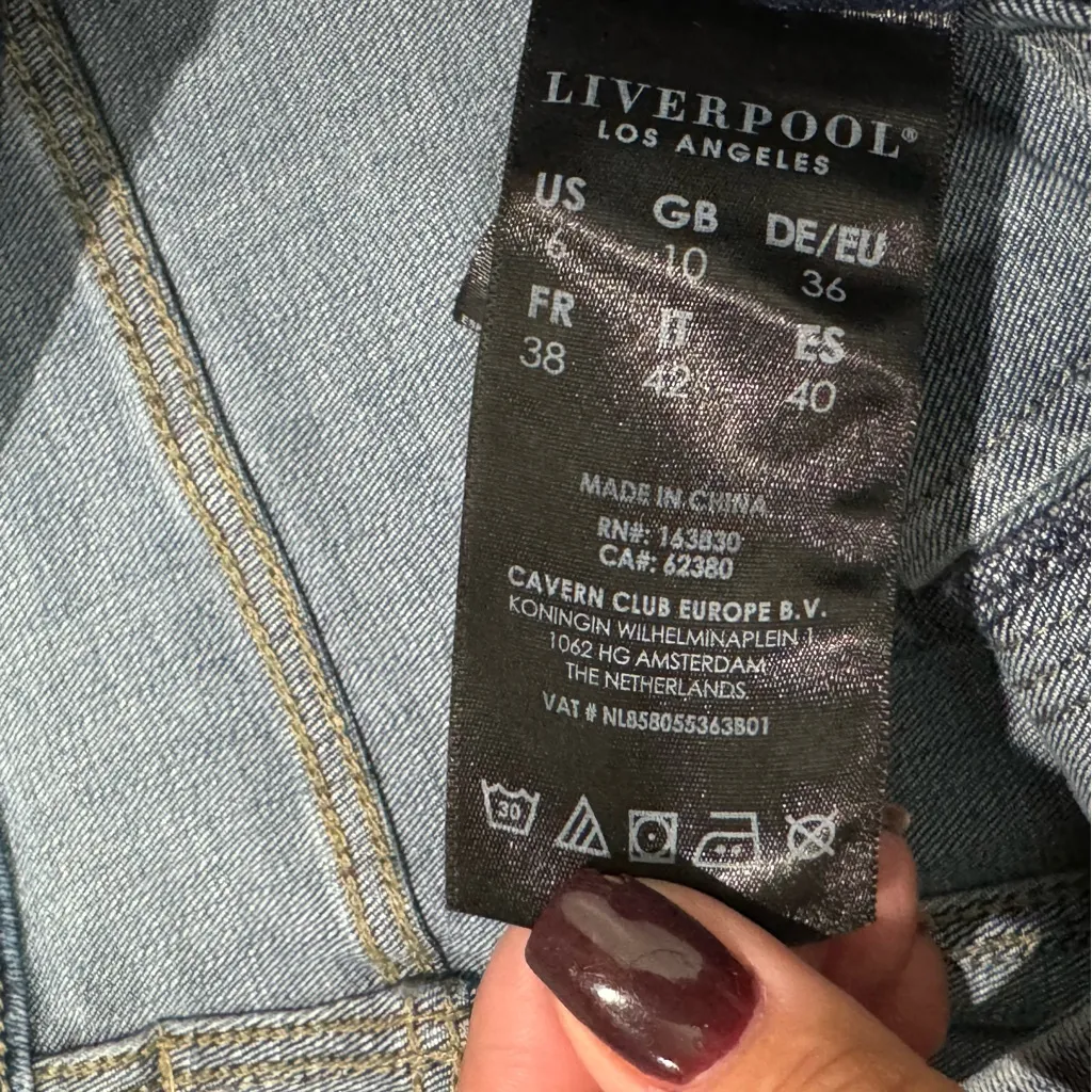 Stitch Fix Liverpool Gia Glider Ankle Skinny Jean In Atmore‎ NWT Size 6/28 Blue - Image 6