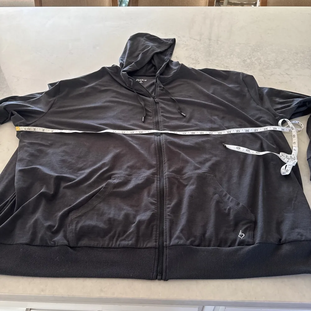 Torrid Charcoal Gray Full Zip Hoodie 4X - Image 8