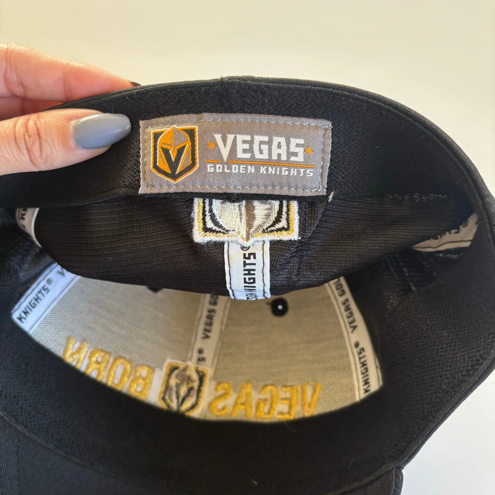 Golden Knights Vegas Born Black & Gold Hat Fitted Baseball Cap Unisex SM/M NWT - Image 5