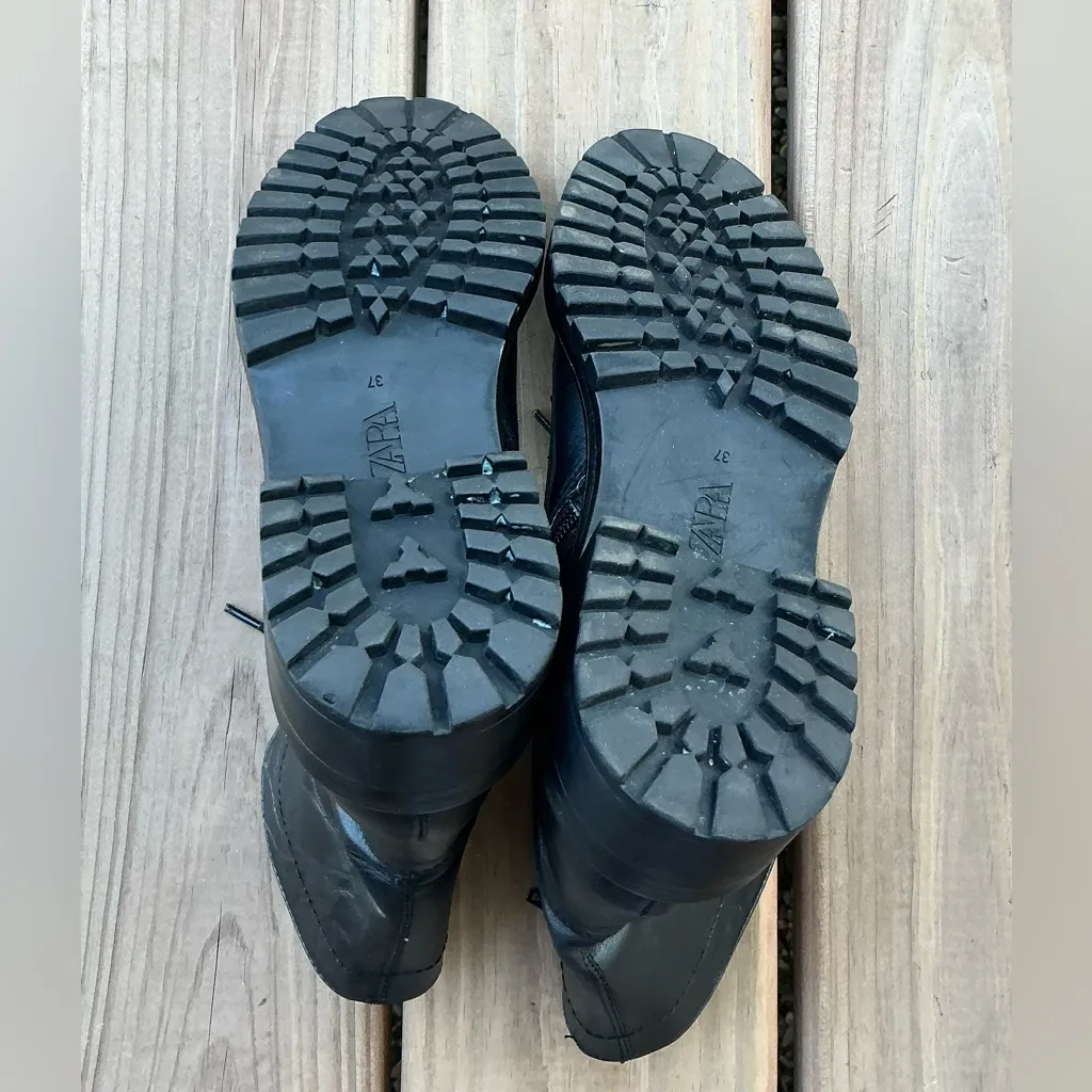 ZARA leather combat boots 🔥🔥 - Image 9