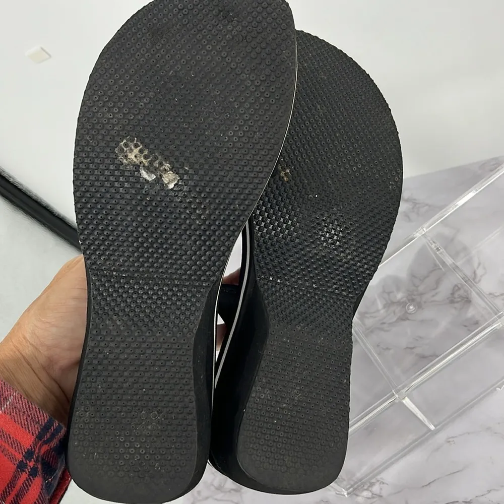 SKECHERS Cali‎ Cutout Thong Sandals Chunky Foam Heel Black 90's Vintage Y2K - Image 4