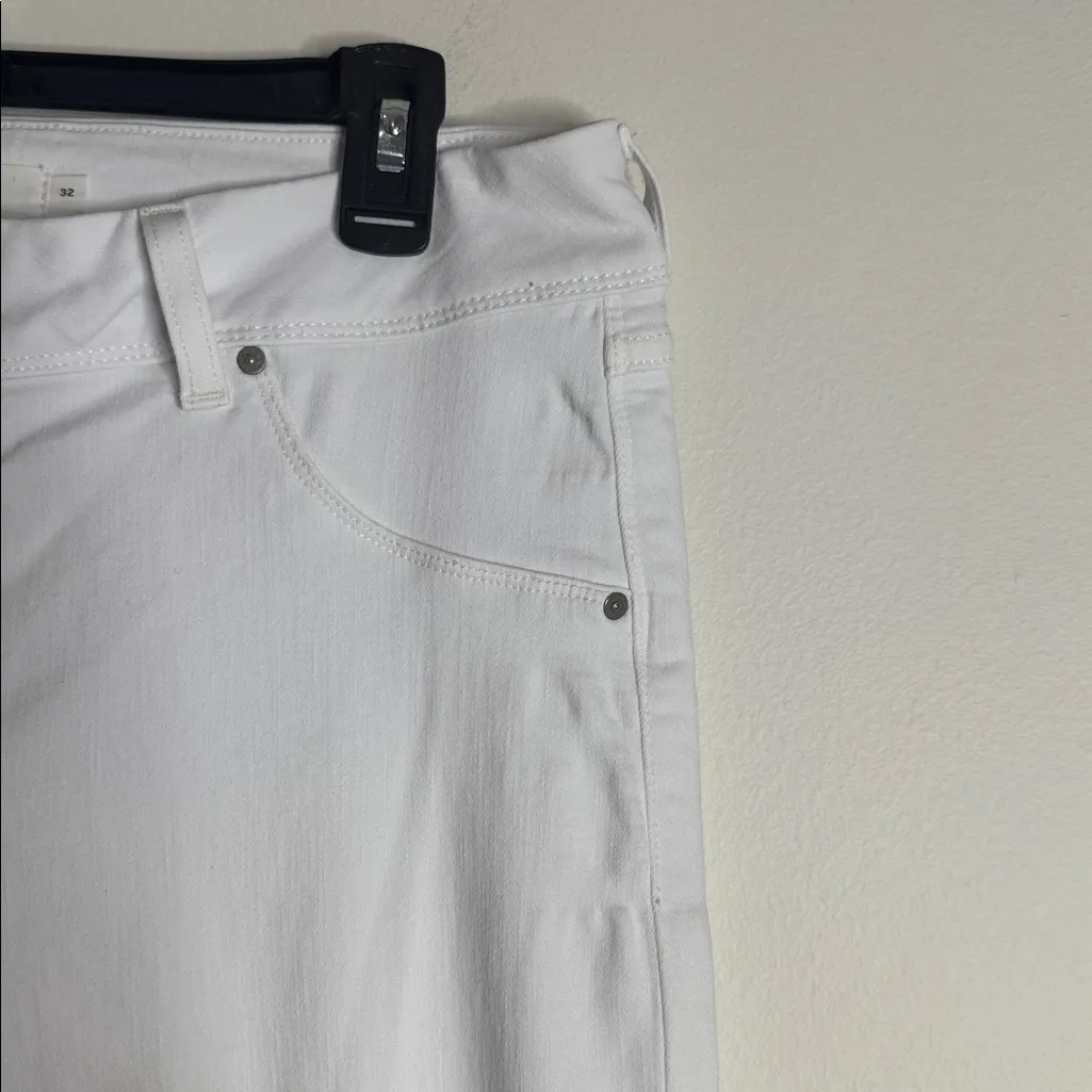 Hudson White Collin Mid Rise Skinny Ankle Jeans double button size 32 - Image 7