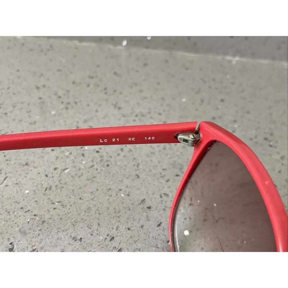 Liz Claiborne LC21 RED Oversized VTG Eyeglasses Frames ONLY 140mm - Image 8