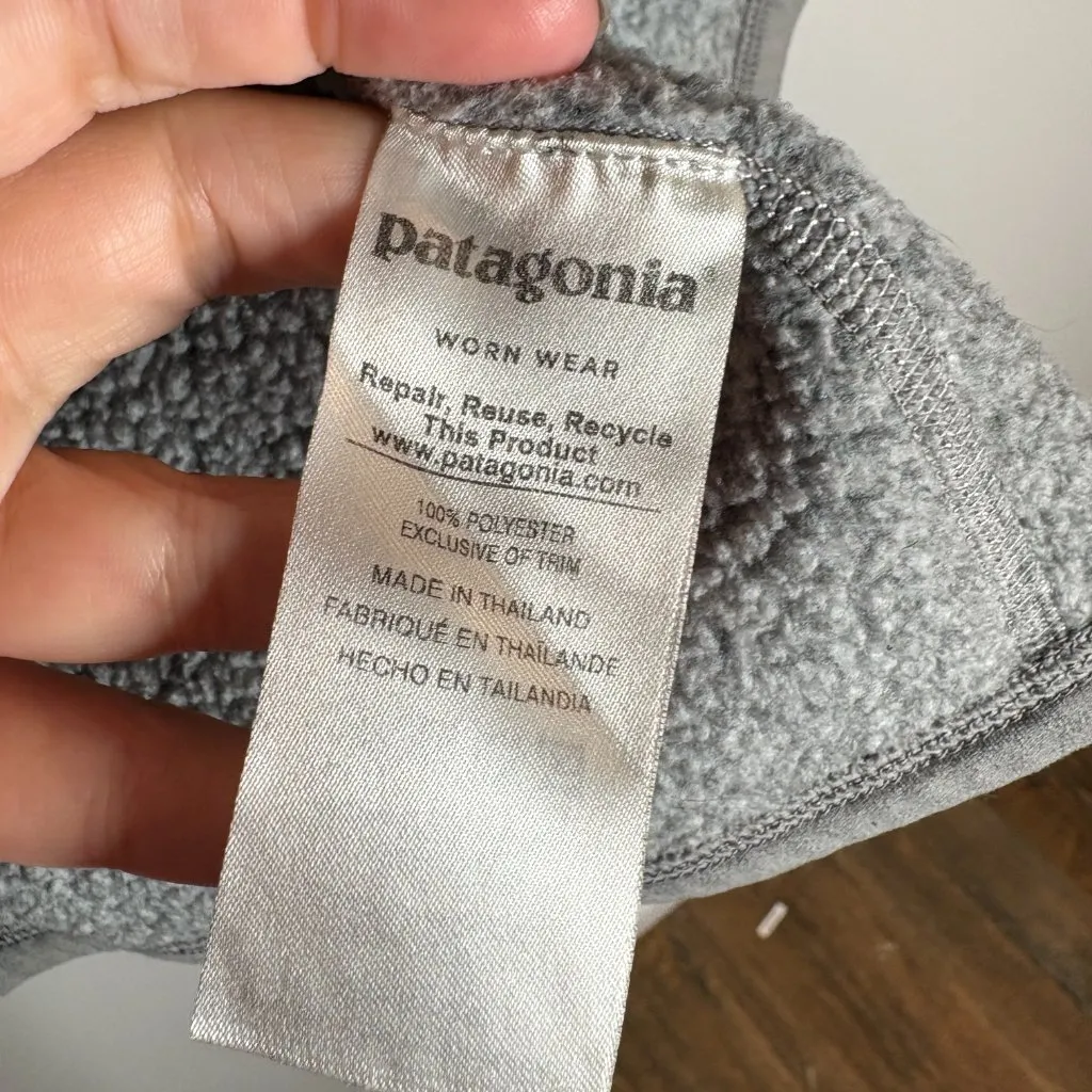 Patagonia Better Sweater 1/4 Zip Fleece Pullover Light Grey - Image 5