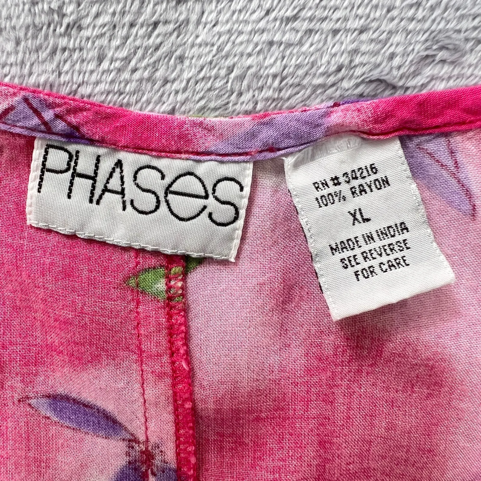 Phases Maxi Dress Hawaiian Pink Floral Sleeveless Muumuu Casual Resort Wear‎ XL - Image 4