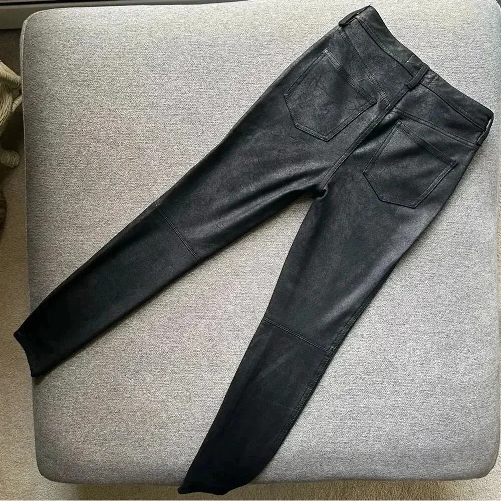 We The Free High Rise Coated Black Skinny Jeans Size 26 - Image 5