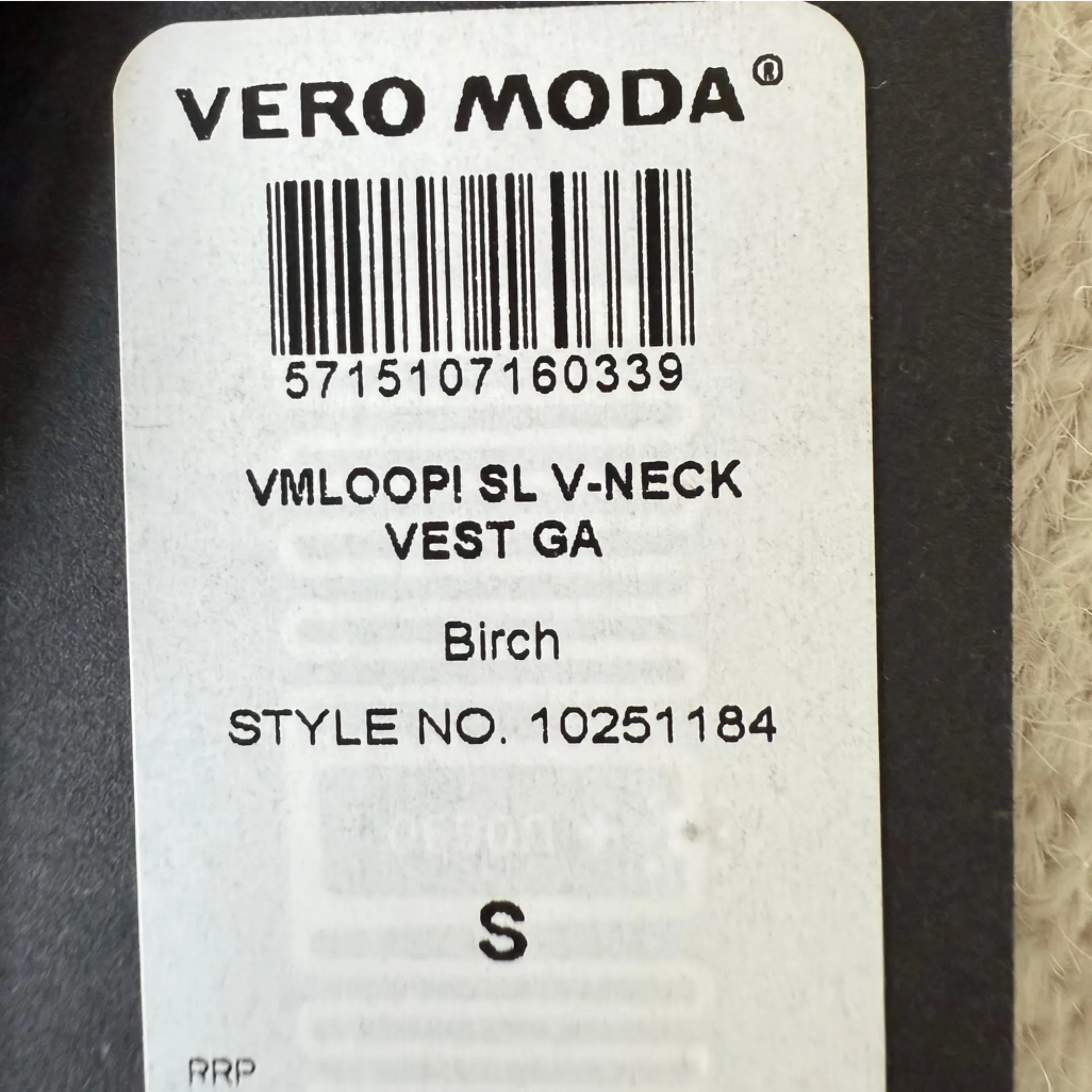 Vero Moda Black V-Neck Vest Vero Moda Loopi Fuzzy Sweater Vest size S - Image 2