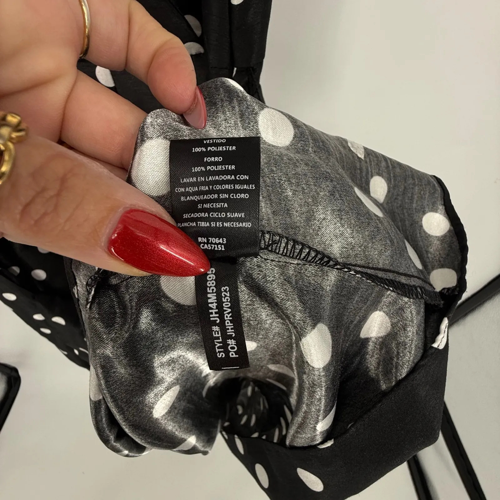 Jessica Howard Black White Polka Dot Dress‎ Sleeveless Tie Waist Women 12 Retro - Image 7