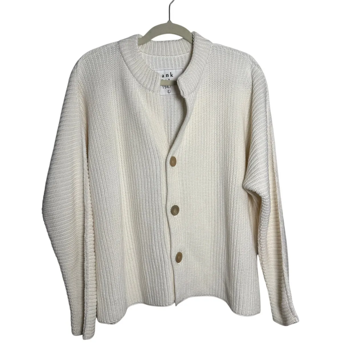 Frank & Eileen Montecito Ivory Cardigan Sweater Women’s Size L - Image 4
