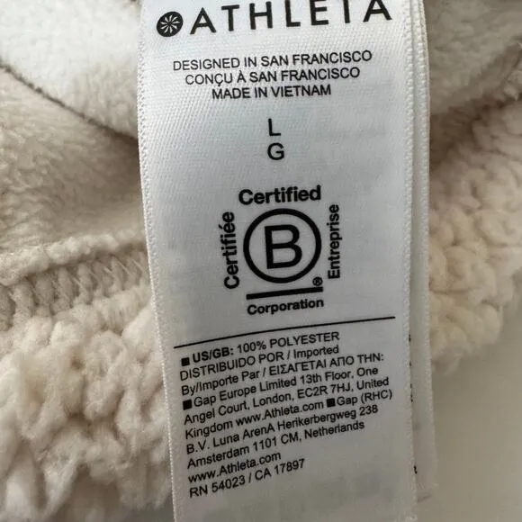 Athleta Cloud Fleece Sweatshirt in Bone Size L‎ - Image 9
