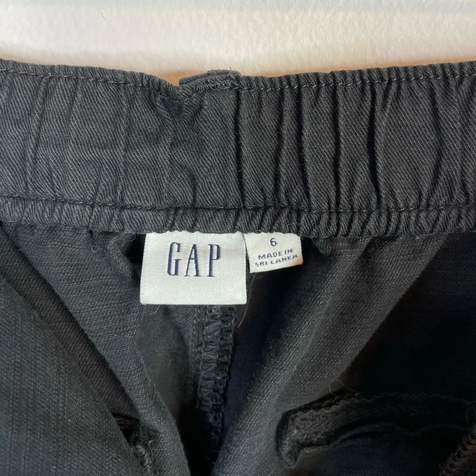 Gap Girlfriend Joggers Stretch Twill Lyocell Utility Ankle Pants Black Womens 6 - Image 11