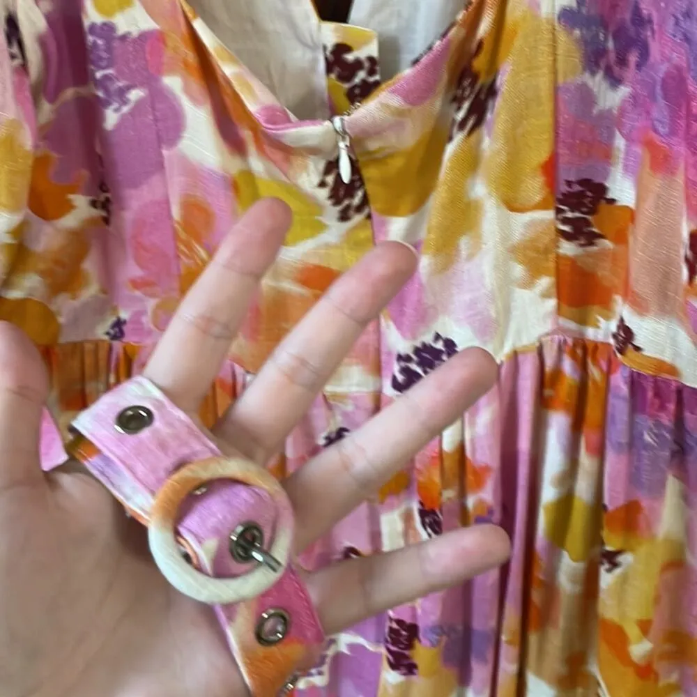 NICHOLAS celie floral dress midi Pink Size 12 - Image 12