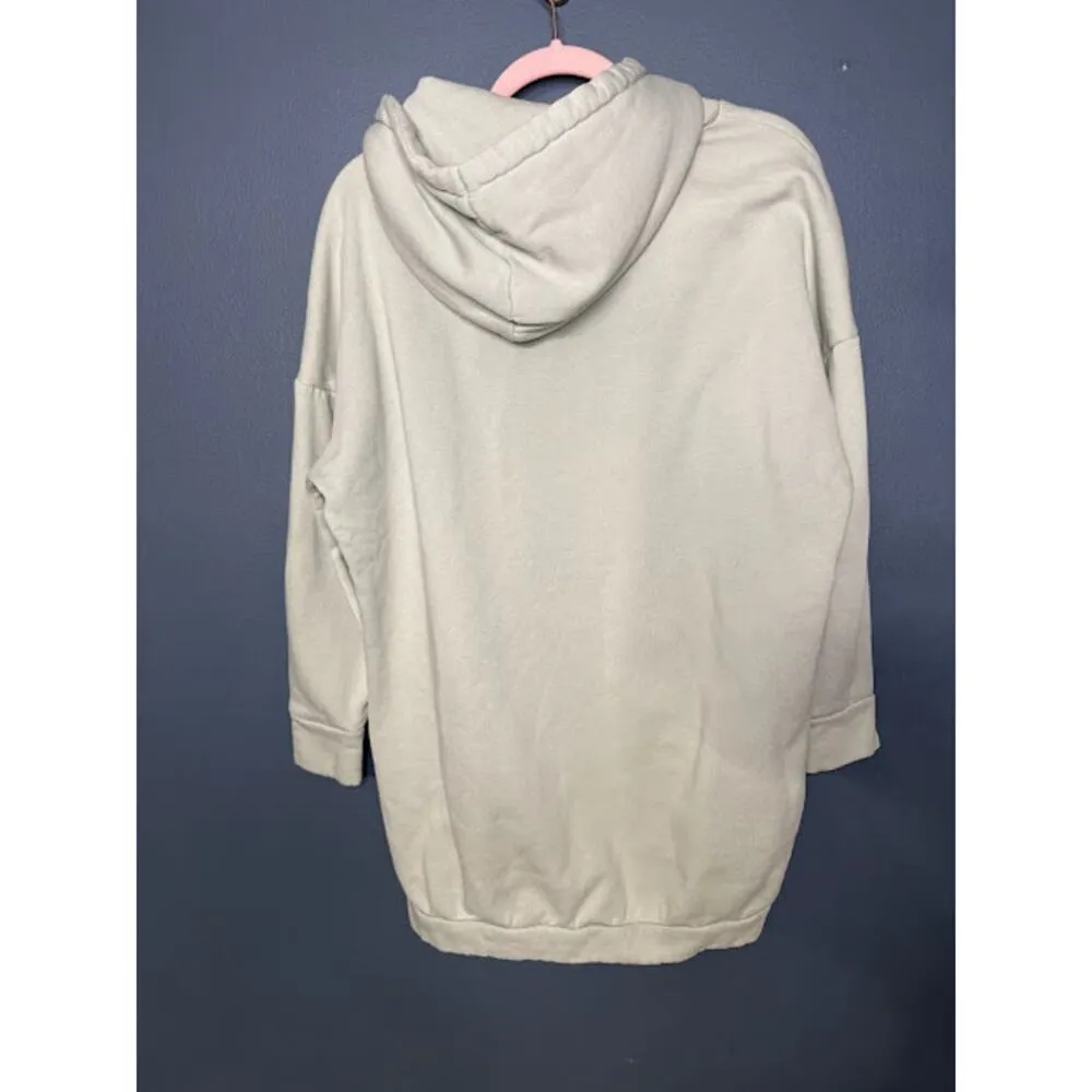 Guess Mint Green Embroidered Hoodie Women's Size Small Oversized Cozy Sweatshirt - Image 2