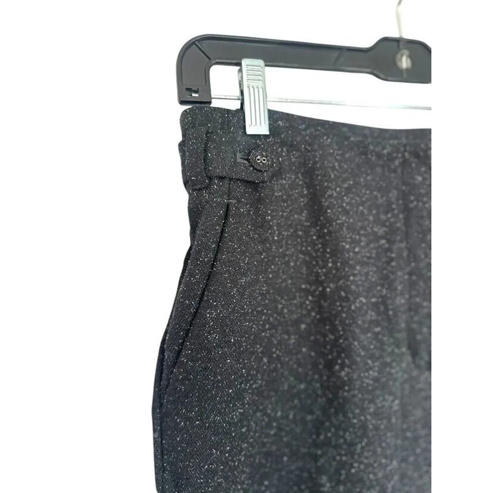 J. Jill Pants Wool Silk Black Speckled Wide Leg Black Trousers Size 10 Office - Image 5