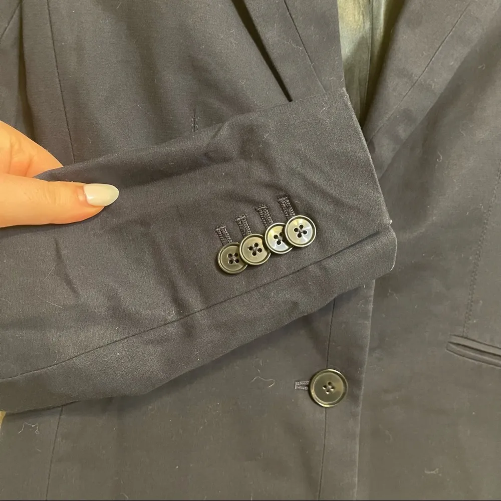 Tommy Hilfiger Navy Two Button Blazer Size 4 - Image 4