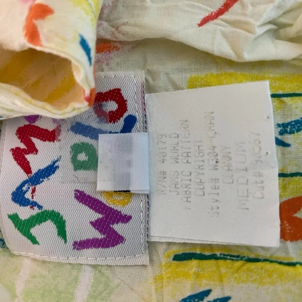 Jams World Medium Sleeveless Dress Colorful Boho Abstract Art - Image 7