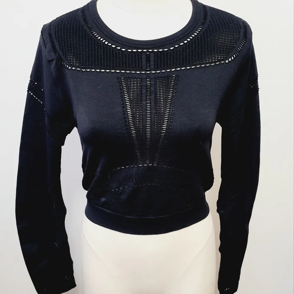 Fabletics  Jaymee mesh long sleeve top size large - Image 2