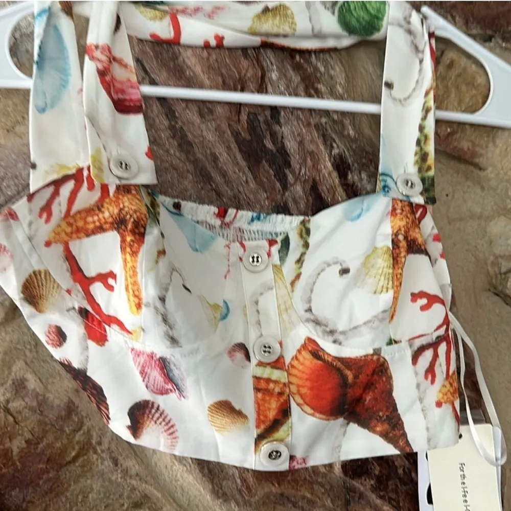 Commense Printed Pleated Skirt Set size M White Size M - Image 5