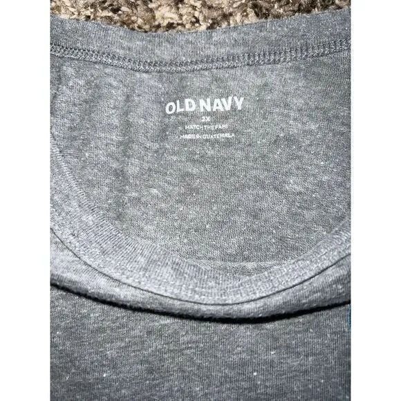 Old Navy Gray Tee with‎ flag heart size 2x - Image 3