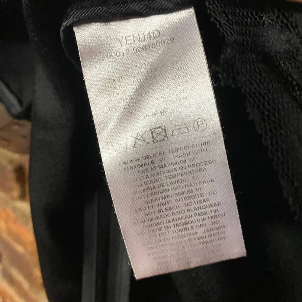 Naf Naf Paris Black Pleated Lace Trim Side - Image 4