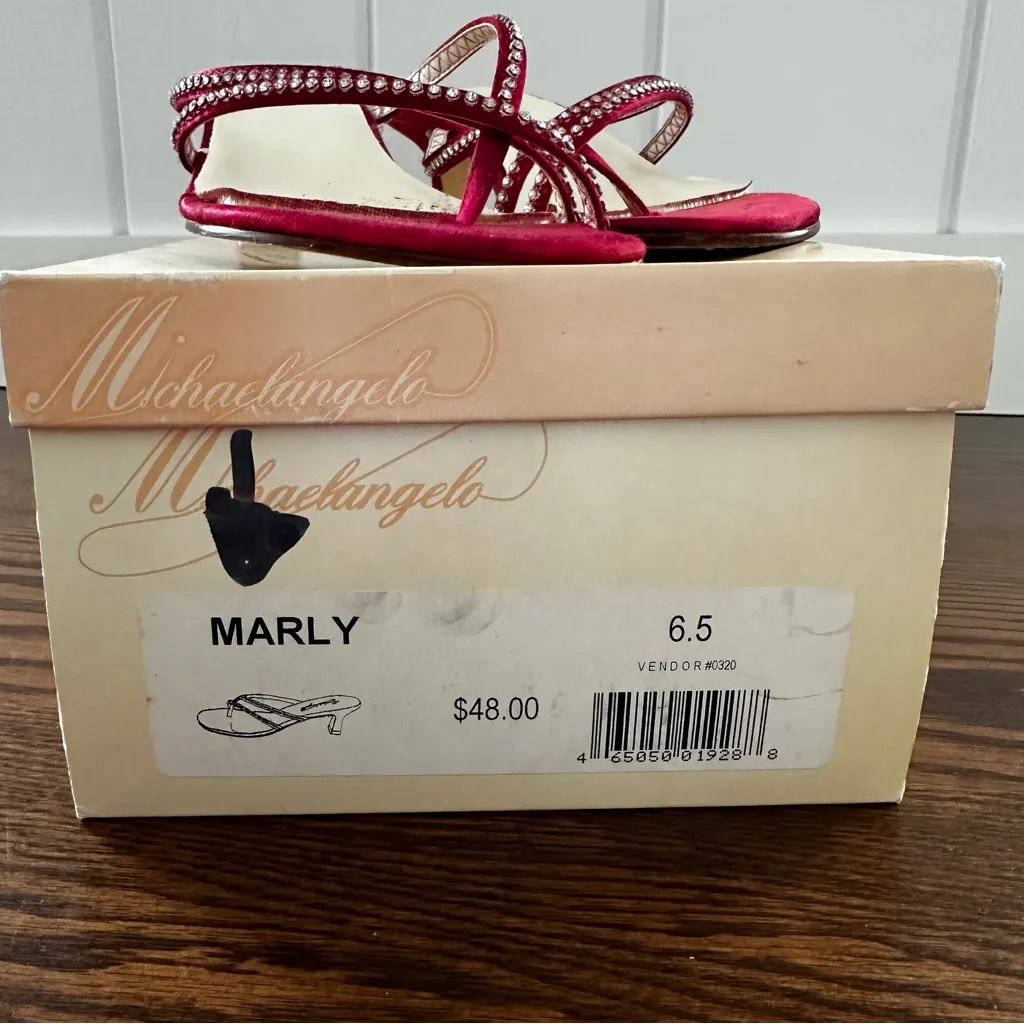 Michaelangelo Red Strappy Women's Sandals - Image 2