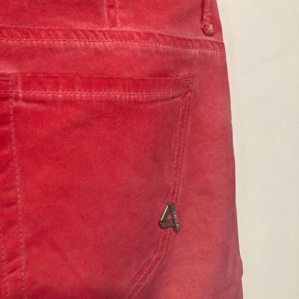 Cycle of Italy women's size 26 faded red button fly canvas skinny jeans 26x33 - Image 5