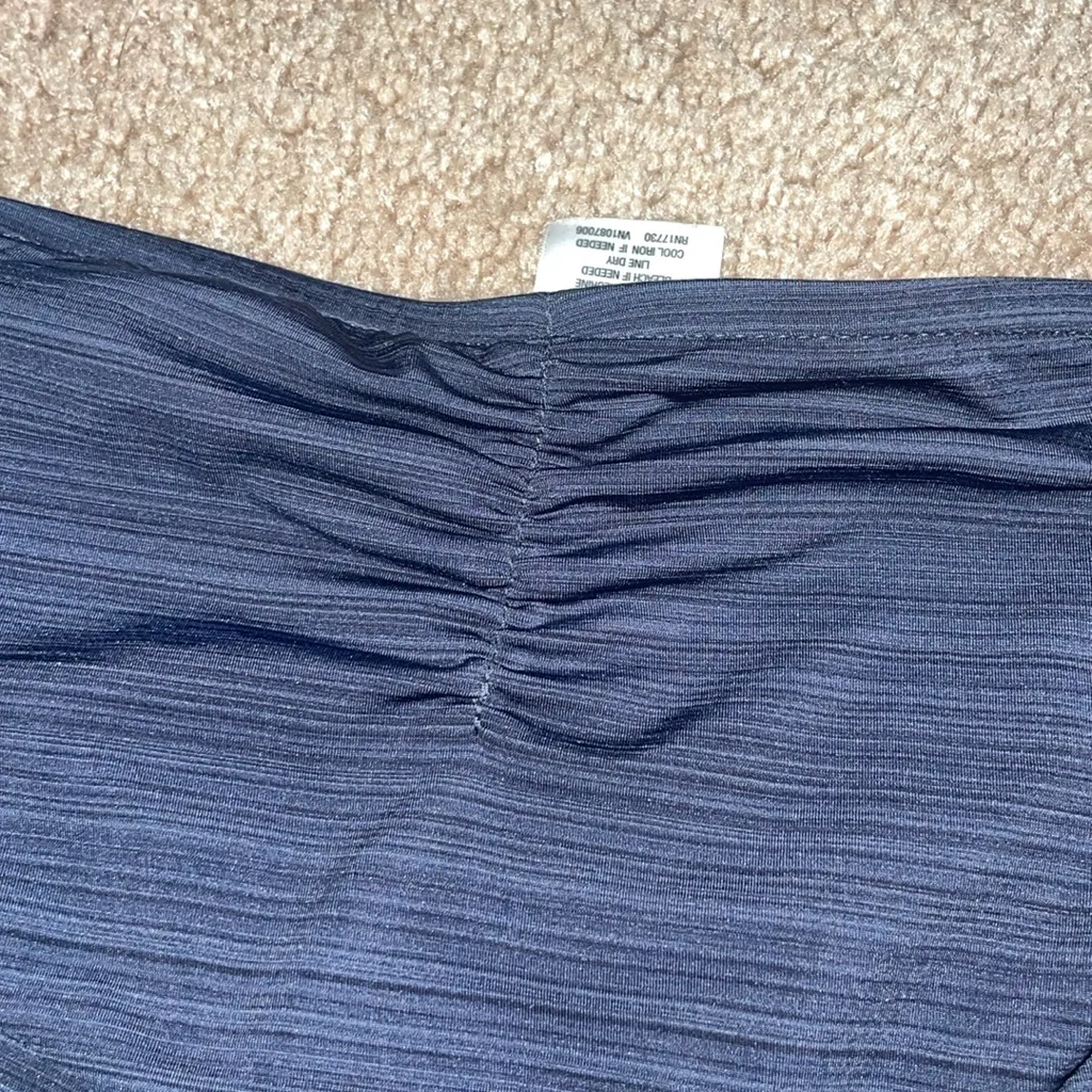 Mossimo Supply Co. Dark Blue and Aqua Bikini Bottom size medium scrunched bottom - Image 5