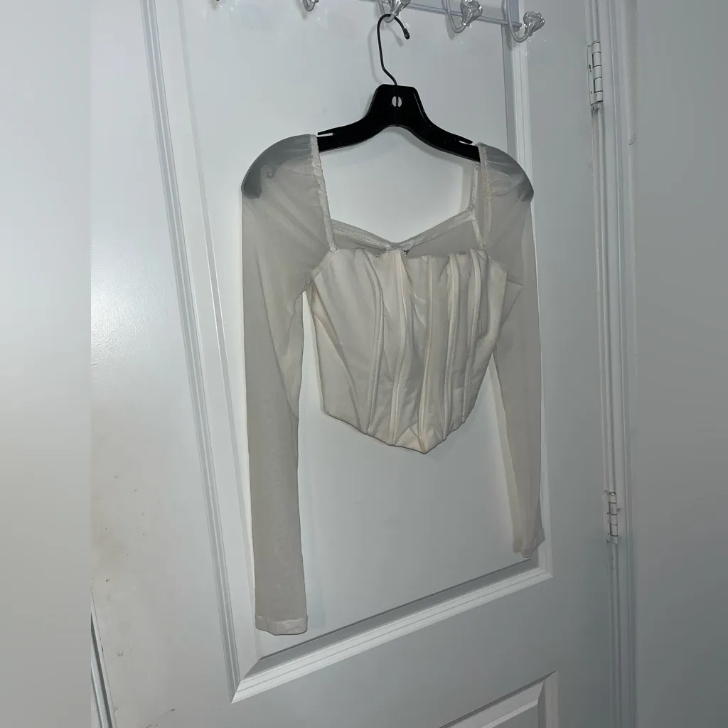 Princess Polly Gypsie Mesh Renaissance Coquette Soft Girl Blouson Corset Top US6 - Image 6