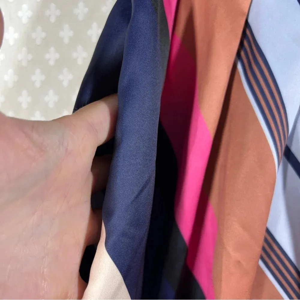 Anthropologie Maeve Striped Satin Balloon High Rise‎ Pants - Image 7