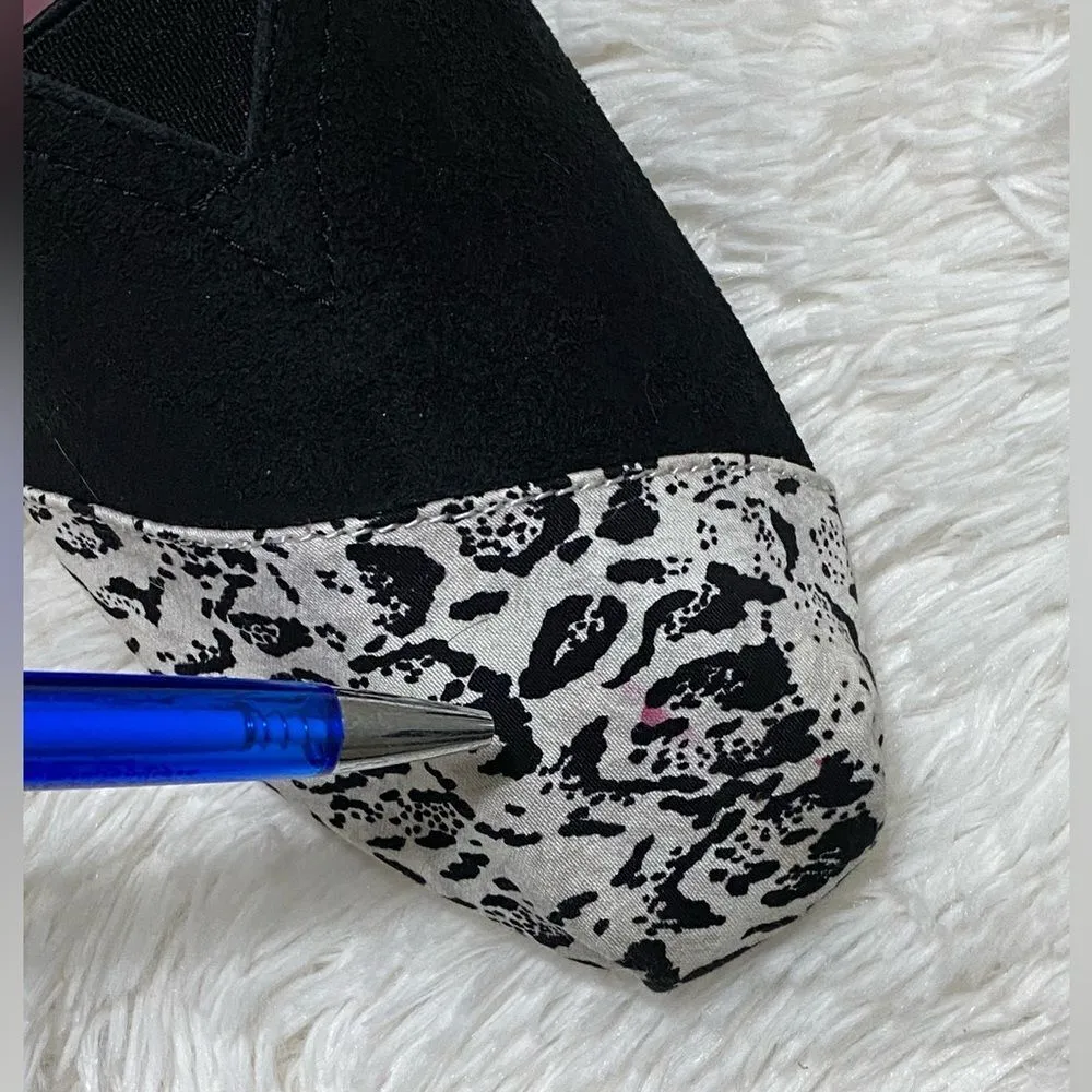 TOMS x Prabal Gurung Collab Shoes Canvas Suede Snow Leopard Slip-On Size 9.5 - Image 15