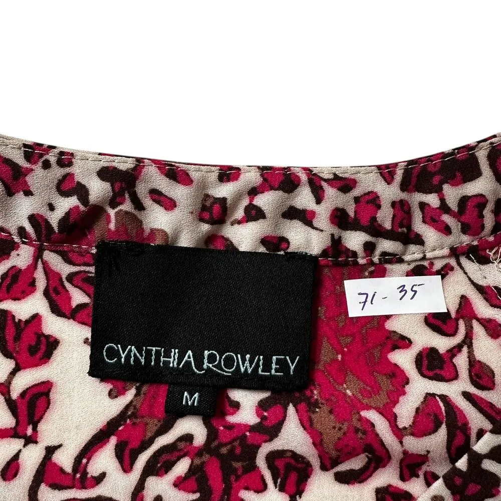 Cynthia Rowley Multicolor Printed Top Women Blouse Size Medium | 71-35 - Image 3