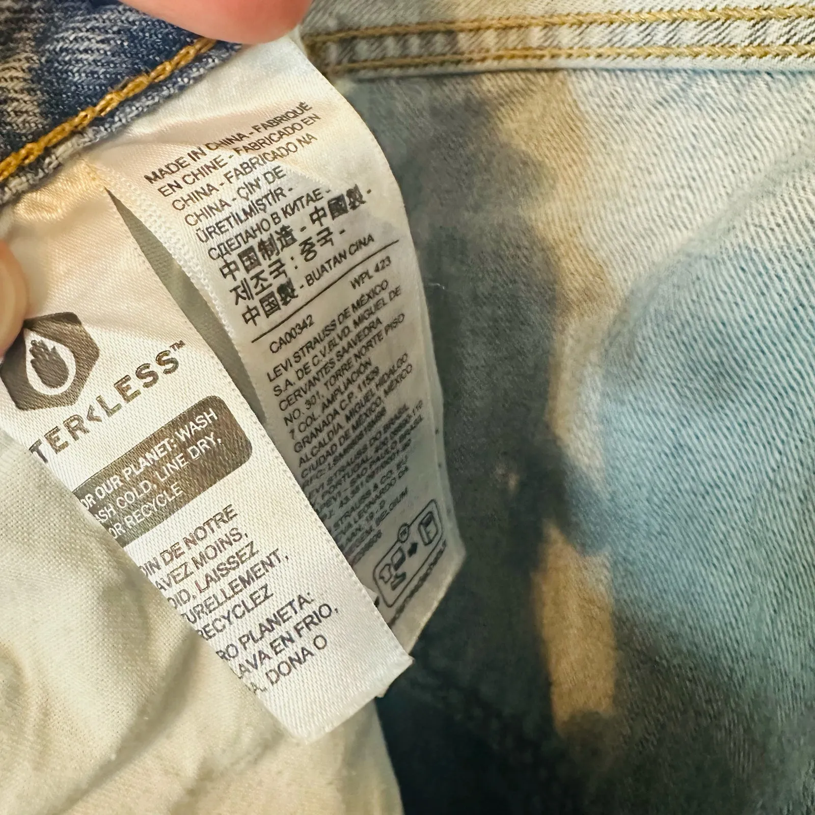 LEVIS 501 Denim Patchwork Four Button Fly Cargo Jeans Size W28 L 30 - Image 11