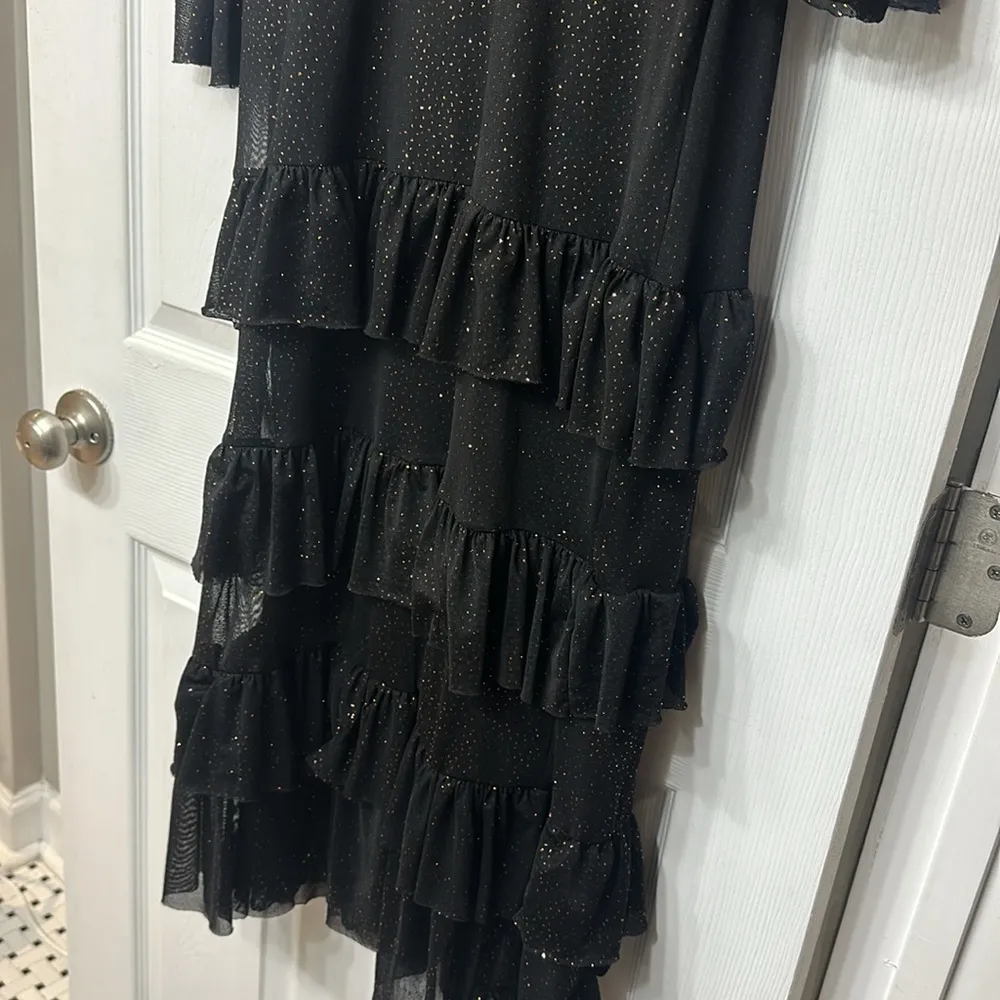 NEVER FULLY DRESSED SPARKLE MESH KATE DRESS Black Size 6 - Image 6