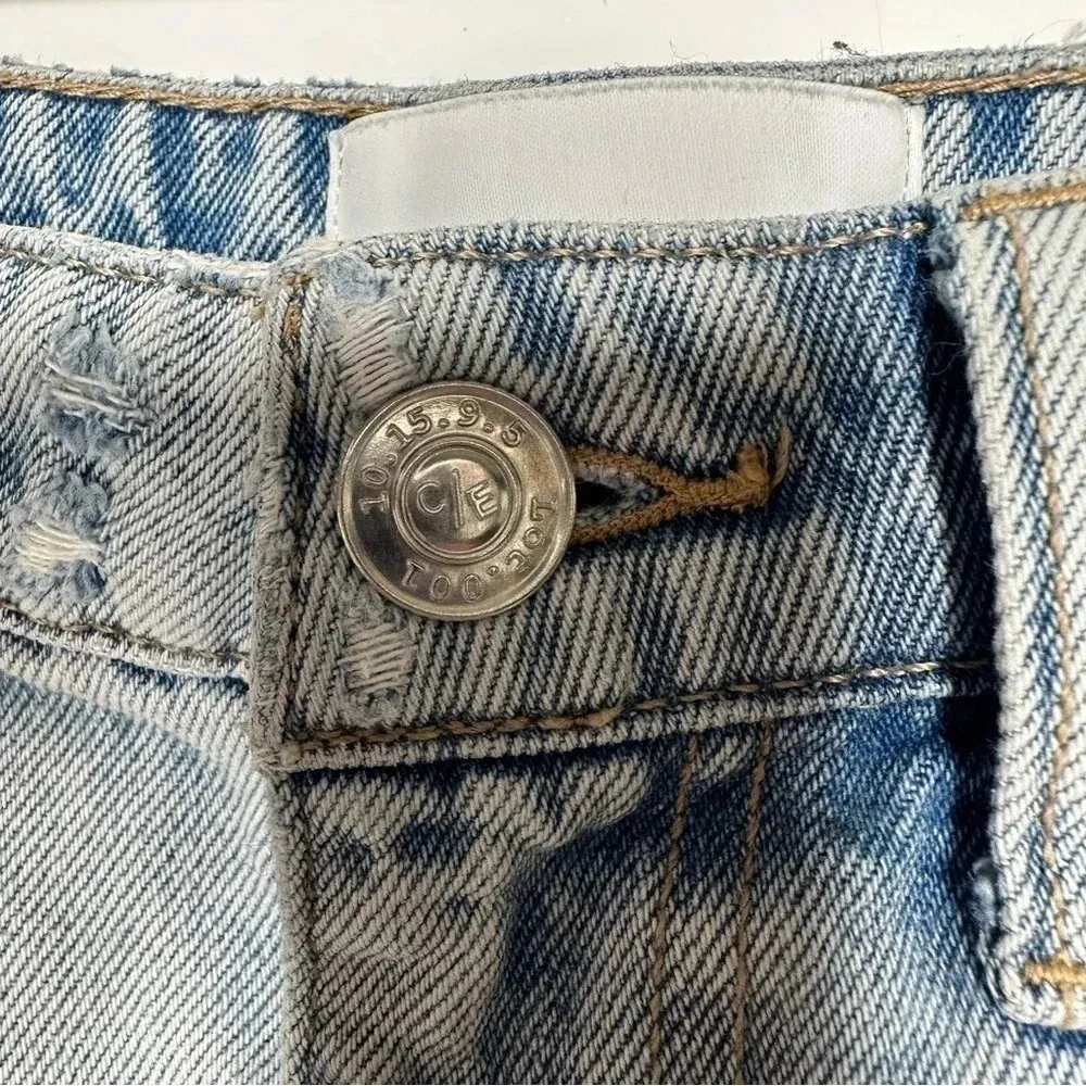 Current Elliott 5 Pocket Frayed Hem Denim Mini Skirt Size 26 - Image 3