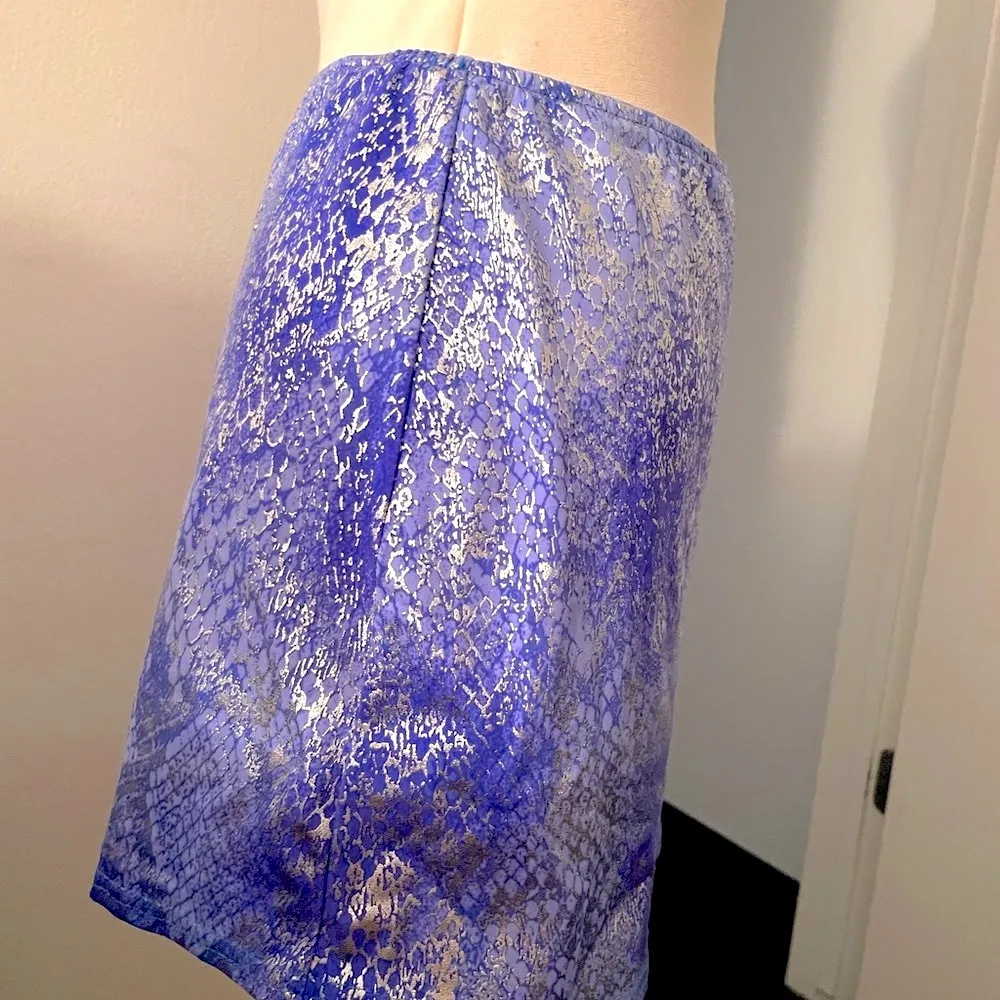 VENUS METALLIC SILVER & BLUE SWIM COVER UP - Image 4